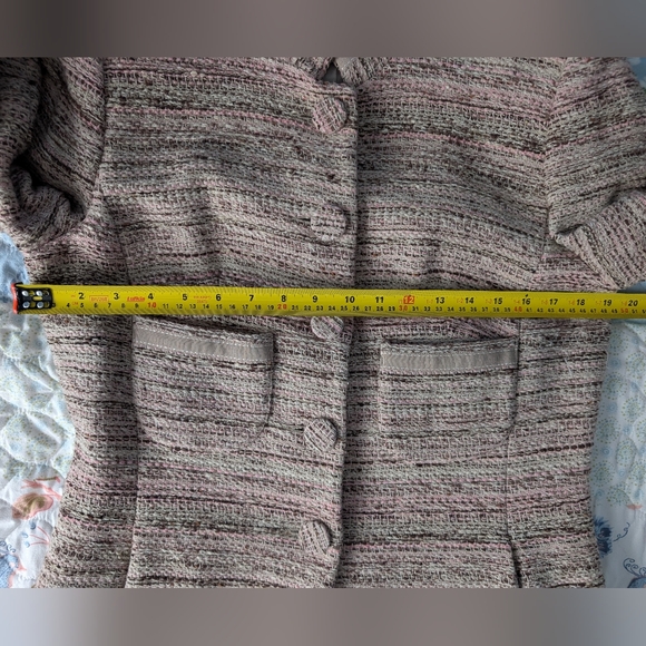 Holt Renfrew Women's Wool Long Coat Size 12 Tweed Lined Classic Winter Coat - Picture 12 of 16